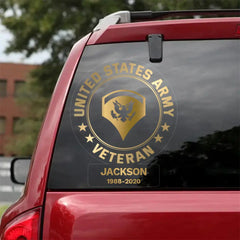 Personalized US Veterans Soldier Car Decal Printed