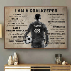 Personalized Female/Male Soccer Goalkeeper Poster-Gift For Soccer Lovers