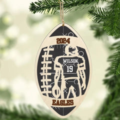 Custom Football Player - Personalized Acrylic Ornament, Football Fan Gift